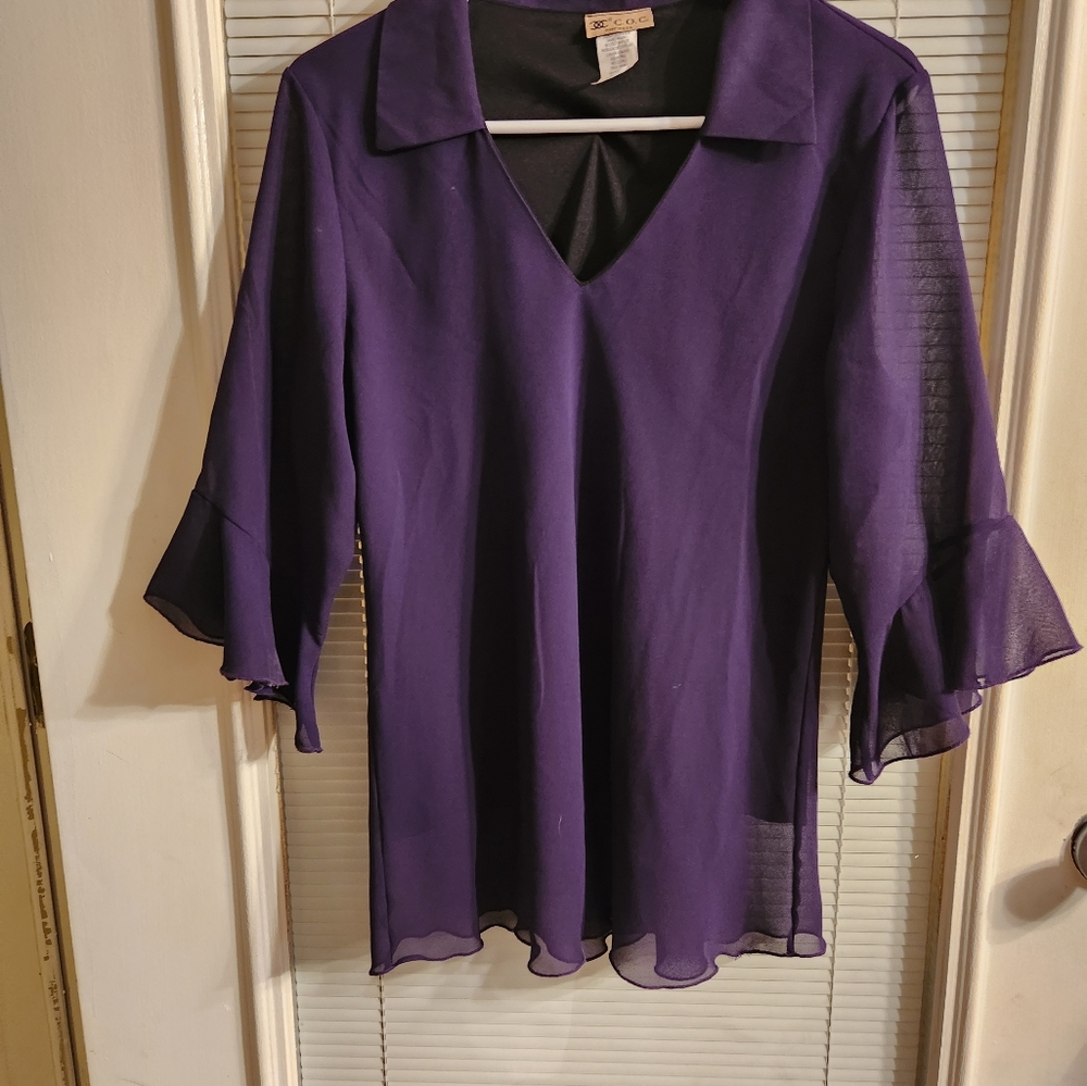 C.O.C SIZE MEDIUM purple blouse